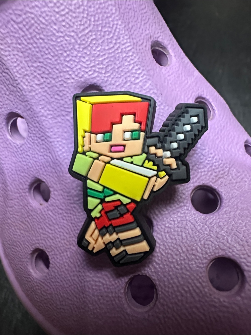 Minecraft Pixel Character Shoe Charm